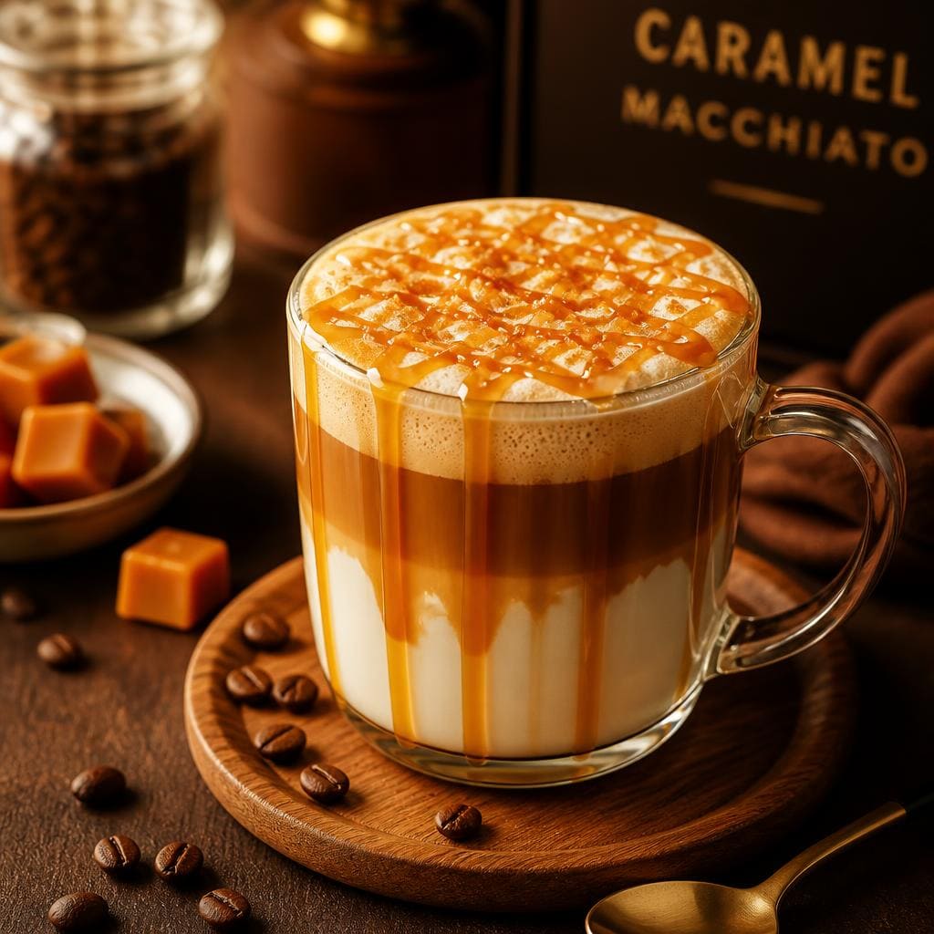 Caramel Macchiato dari Menu Tujuh Satu Kopi